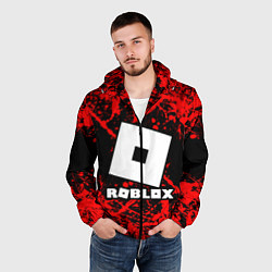 Ветровка с капюшоном мужская Roblox, цвет: 3D-черный — фото 2