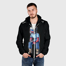 Ветровка с капюшоном мужская CountryHumans - Россия, цвет: 3D-белый — фото 2