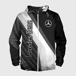 Ветровка с капюшоном мужская Mercedes-Benz, цвет: 3D-белый