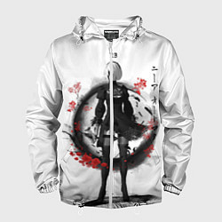 Ветровка с капюшоном мужская 2B Ink Sakura dawn, цвет: 3D-белый