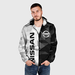 Ветровка с капюшоном мужская NISSAN, цвет: 3D-черный — фото 2