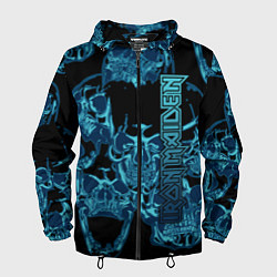 Ветровка с капюшоном мужская Iron Maiden, цвет: 3D-черный