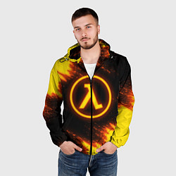 Ветровка с капюшоном мужская HALF-LIFE, цвет: 3D-черный — фото 2