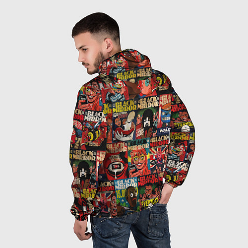 Мужская ветровка ЧЕРНОЕ ЗЕРКАЛО / 3D-Белый – фото 4