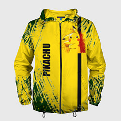 Ветровка с капюшоном мужская Pikachu, цвет: 3D-черный