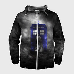 Ветровка с капюшоном мужская THE DOCTOR, цвет: 3D-белый