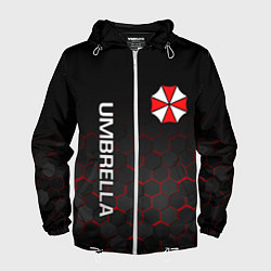 Ветровка с капюшоном мужская UMBRELLA CORP, цвет: 3D-белый