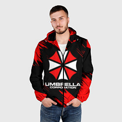 Ветровка с капюшоном мужская Umbrella Corporation, цвет: 3D-черный — фото 2