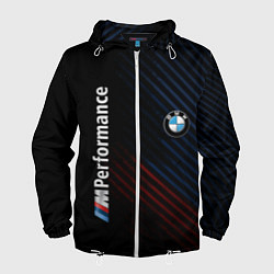 Ветровка с капюшоном мужская BMW PERFORMANCE, цвет: 3D-белый