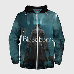 Ветровка с капюшоном мужская Bloodborne, цвет: 3D-белый