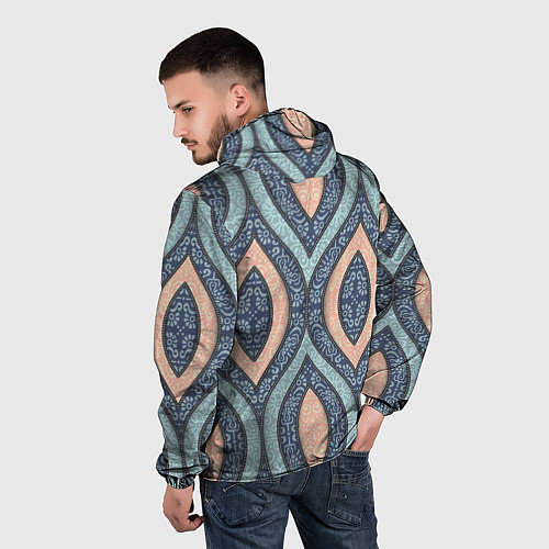 Мужская ветровка Восточный орнамент / 3D-Белый – фото 4