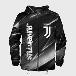 Ветровка с капюшоном мужская JUVENTUS, цвет: 3D-черный