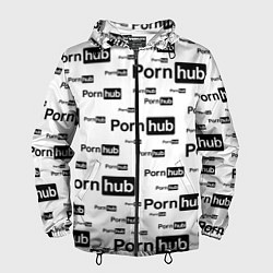 Ветровка с капюшоном мужская PornHub, цвет: 3D-черный