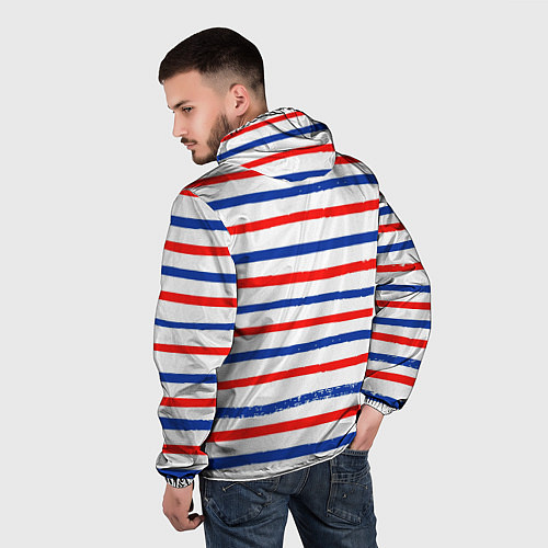 Мужская ветровка Морская полоска / 3D-Черный – фото 4