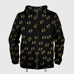 Ветровка с капюшоном мужская 6ix9ine Gold, цвет: 3D-черный