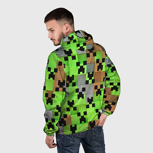 Мужская ветровка Minecraft / 3D-Белый – фото 4