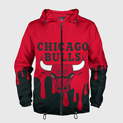 Ветровка с капюшоном мужская Chicago Bulls, цвет: 3D-черный