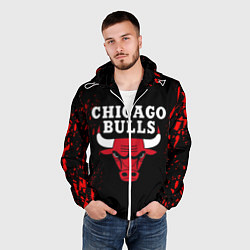 Ветровка с капюшоном мужская CHICAGO BULLS, цвет: 3D-белый — фото 2