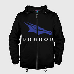 Ветровка с капюшоном мужская Crew Dragon, цвет: 3D-черный