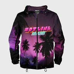 Ветровка с капюшоном мужская HOTLINE MIAMI, цвет: 3D-черный