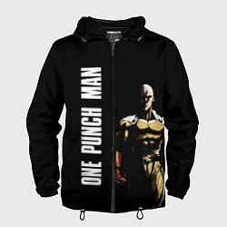 Ветровка с капюшоном мужская One Punch Man, цвет: 3D-черный
