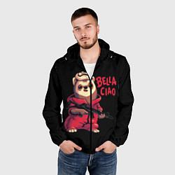 Ветровка с капюшоном мужская Bella Ciao, цвет: 3D-черный — фото 2