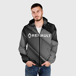 Ветровка с капюшоном мужская RENAULT, цвет: 3D-черный — фото 2