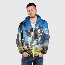 Ветровка с капюшоном мужская HORIZON ZERO DAWN, цвет: 3D-белый — фото 2