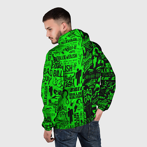 Мужская ветровка BILLIE EILISH БИЛЛИ АЙЛИШ / 3D-Белый – фото 4
