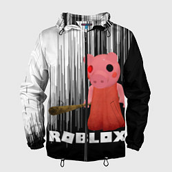 Ветровка с капюшоном мужская Roblox Piggy, цвет: 3D-черный