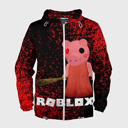 Ветровка с капюшоном мужская Roblox Piggy, цвет: 3D-белый