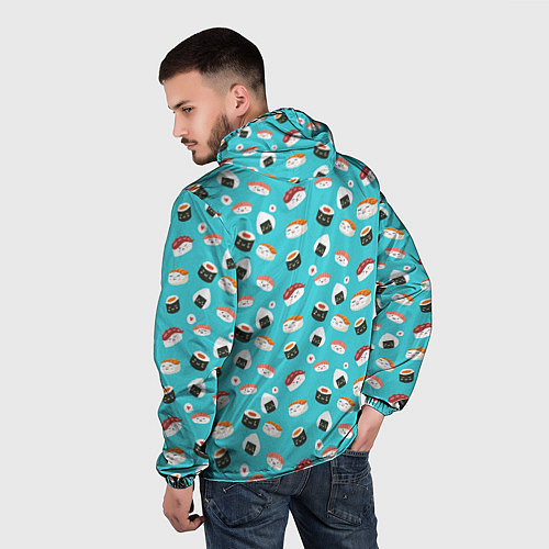 Мужская ветровка Sushi / 3D-Черный – фото 4