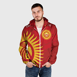 Ветровка с капюшоном мужская Киргизия, цвет: 3D-белый — фото 2