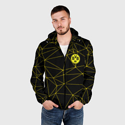 Ветровка с капюшоном мужская BORUSSIA, цвет: 3D-черный — фото 2