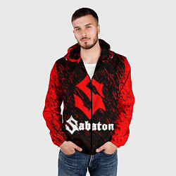 Ветровка с капюшоном мужская Sabaton, цвет: 3D-черный — фото 2