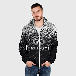 Ветровка с капюшоном мужская INFINITI, цвет: 3D-белый — фото 2