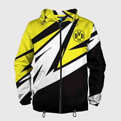 Ветровка с капюшоном мужская Borussia Dortmund, цвет: 3D-черный