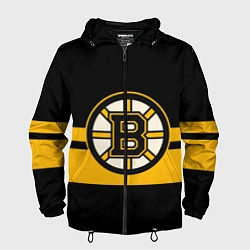 Ветровка с капюшоном мужская BOSTON BRUINS NHL, цвет: 3D-черный