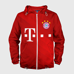 Ветровка с капюшоном мужская FC Bayern Munchen, цвет: 3D-белый