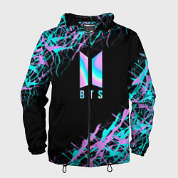 Ветровка с капюшоном мужская BTS, цвет: 3D-черный