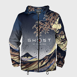 Ветровка с капюшоном мужская Ghost of Tsushima, цвет: 3D-черный