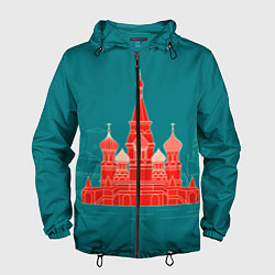 Ветровка с капюшоном мужская Москва, цвет: 3D-черный