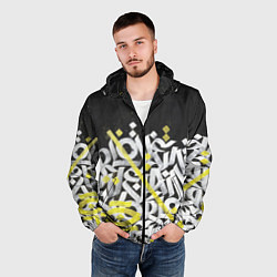 Ветровка с капюшоном мужская GRAFFITY, цвет: 3D-черный — фото 2