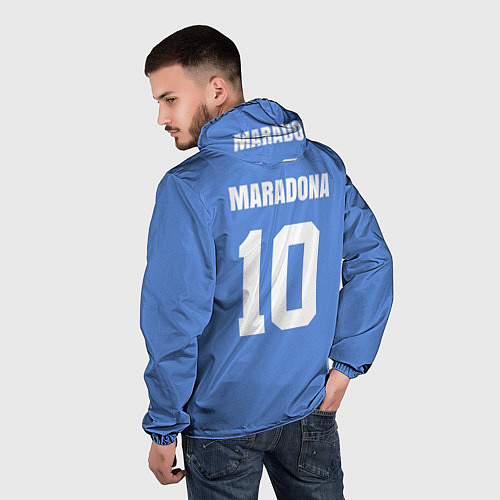 Мужская ветровка Диего Марадона Наполи Ретро / 3D-Белый – фото 4