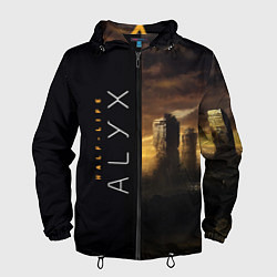 Ветровка с капюшоном мужская Half-Life Alyx, цвет: 3D-черный