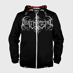Ветровка с капюшоном мужская Deathmetal, цвет: 3D-белый