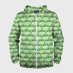 Ветровка с капюшоном мужская Милые лягушки, цвет: 3D-белый