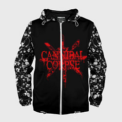 Ветровка с капюшоном мужская Cannibal Corpse, цвет: 3D-белый
