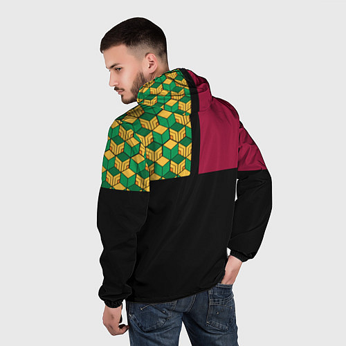 Мужская ветровка Гию Томиока Kimetsu no Yaiba / 3D-Белый – фото 4