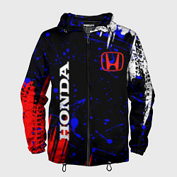 Ветровка с капюшоном мужская HONDA, цвет: 3D-черный